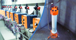 Imagem dos sistemas de cloração automáticos da Microambiental.